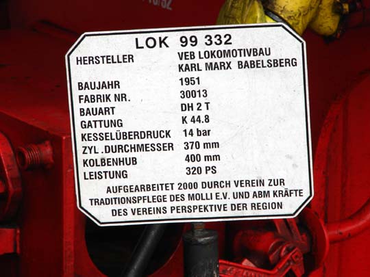 Dampflok Molli