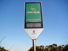 Temperaturanzeiger in Costa Calma, 23 Grad