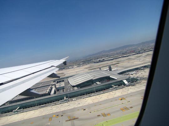 Flug von Barcelona, El Prat de Llobregat, nach Tegel