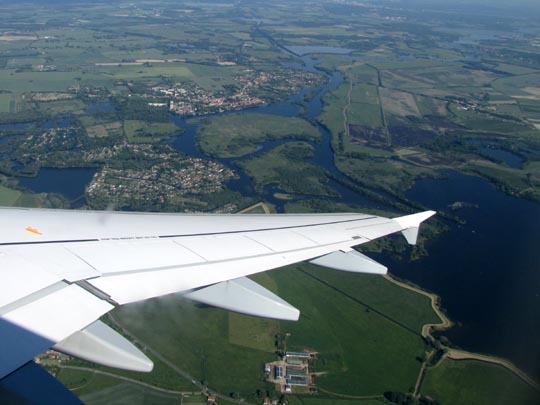 Flug von Barcelona, El Prat de Llobregat, nach Tegel