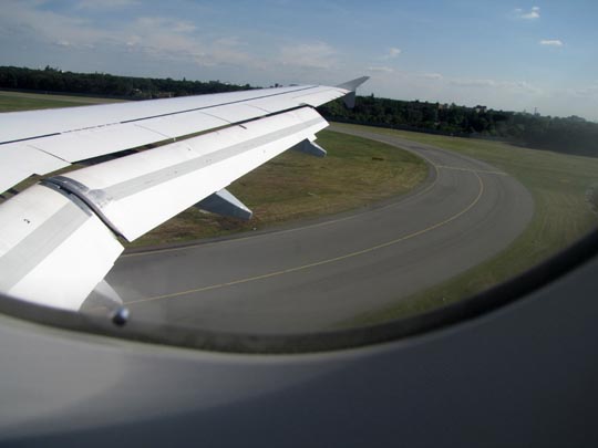 Flug von Barcelona, El Prat de Llobregat, nach Tegel