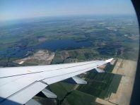 Flug von Barcelona, El Prat de Llobregat, nach Tegel, Juni 2013