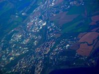 Flug von Paris nach Berlin, Schönefeld, August 2004