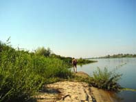 Kleiner Sandstrand an der Oder